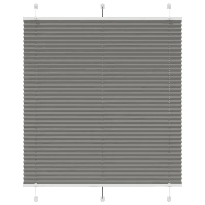 vidaXL Pleated Blind Anthracite 120×150 cm Fabric Width 119.4 cm Polyester