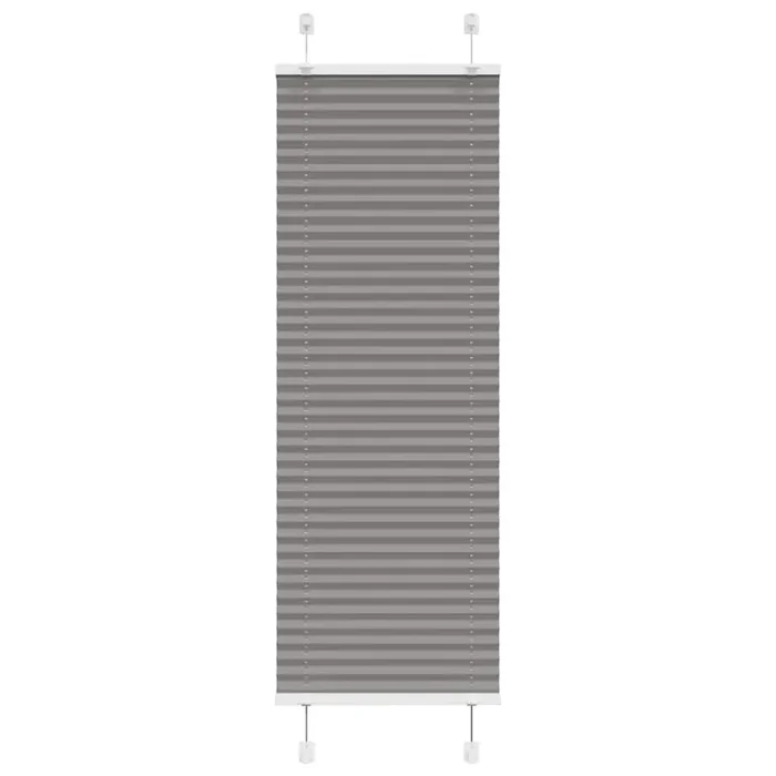 vidaXL Pleated Blind Anthracite 45×150 cm Fabric Width 44.4 cm Polyester