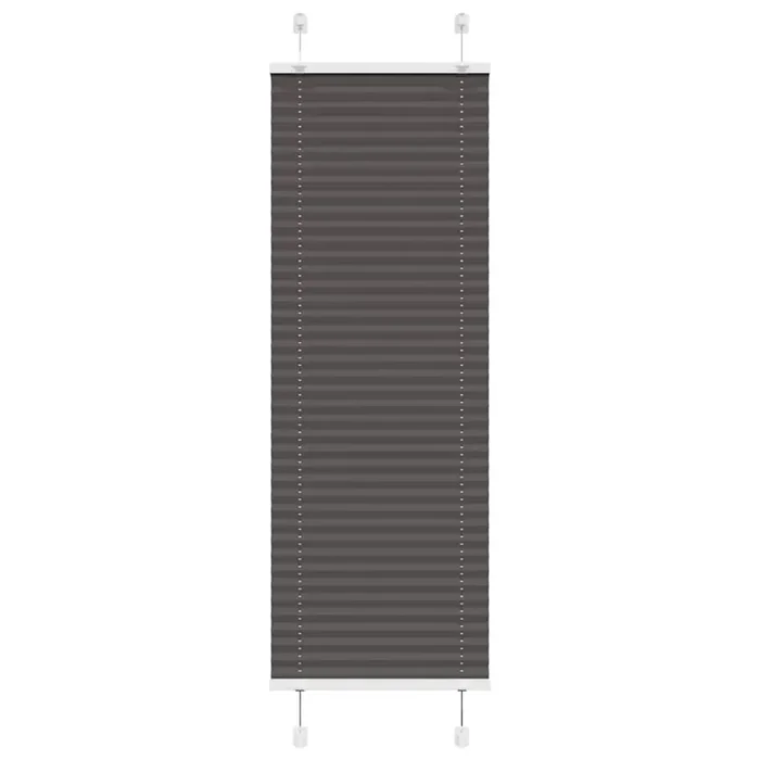 vidaXL Pleated Blind Black 40×100 cm Fabric Width 39.4 cm Polyester