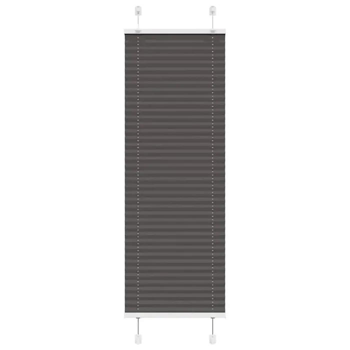 vidaXL Pleated Blind Black 45×100 cm Fabric Width 44.4 cm Polyester