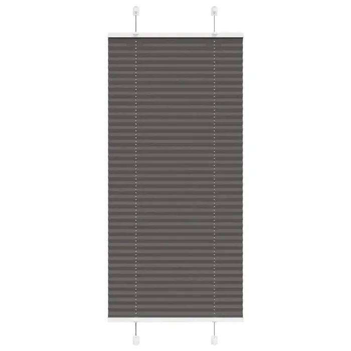 vidaXL Pleated Blind Black 65×150 cm Fabric Width 64.4 cm Polyester