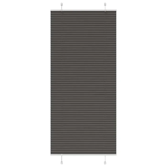 vidaXL Pleated Blind Black 95×200 cm Fabric Width 94.4 cm Polyester