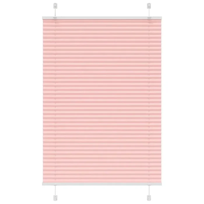 vidaXL Pleated Blind Pink 85×150 cm Fabric Width 84.4 cm Polyester