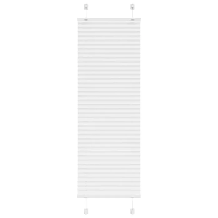vidaXL Pleated Blind White 45×150 cm Fabric Width 44.4 cm Polyester