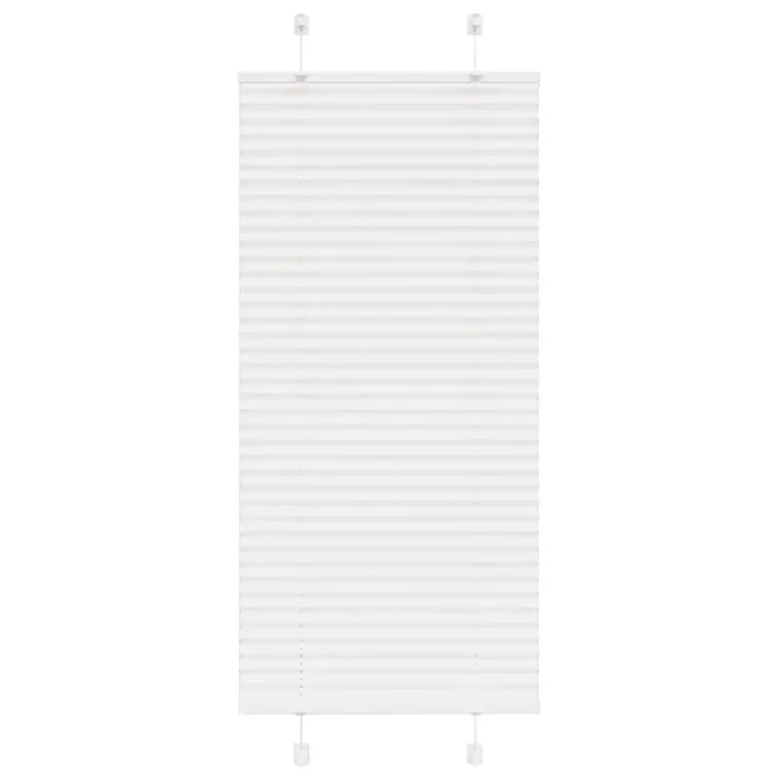 vidaXL Pleated Blind White 55×100 cm Fabric Width 54.4 cm Polyester