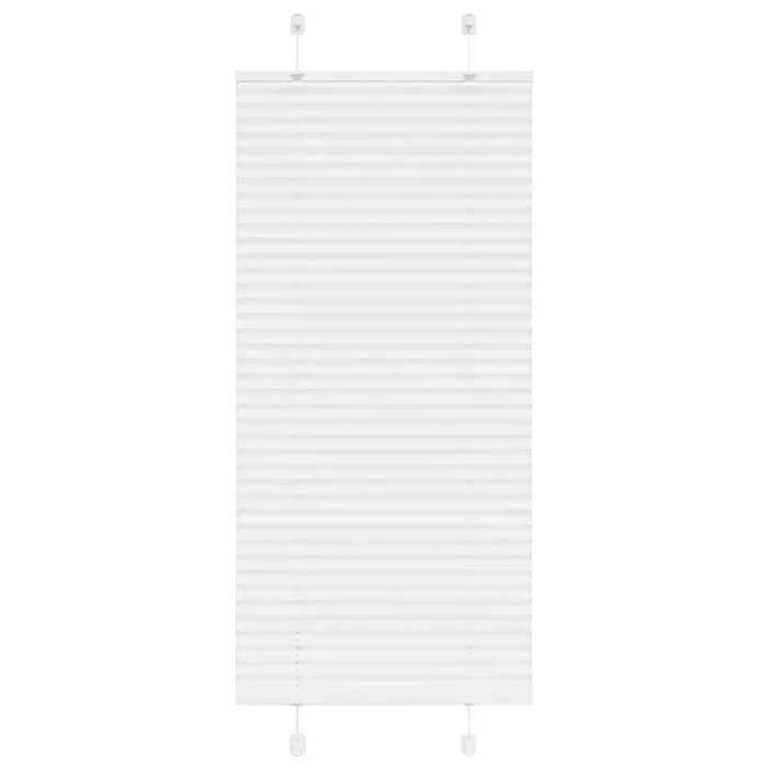 vidaXL Pleated Blind White 60×100 cm Fabric Width 59.4 cm Polyester