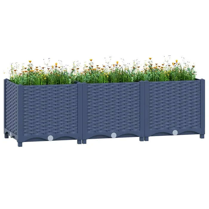 vidaXL Raised Bed 120x40x38 cm Polypropylene