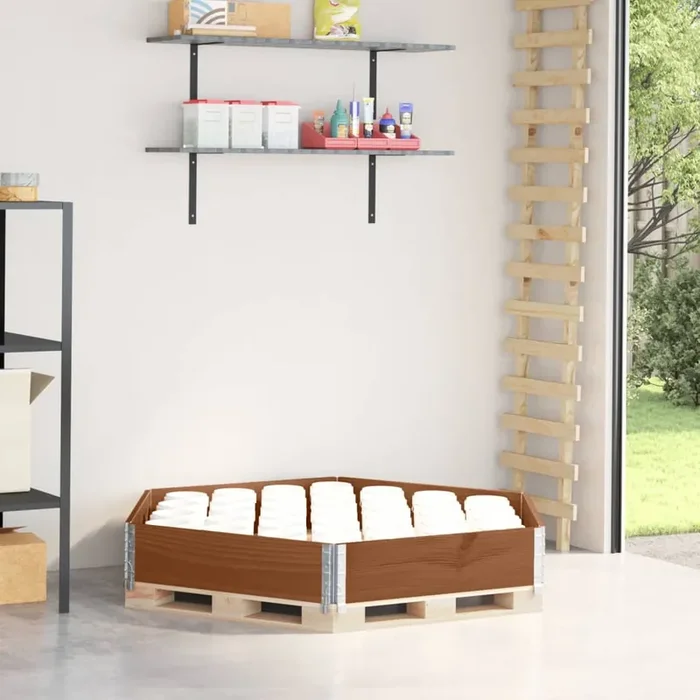 vidaXL Raised Bed Hexagon Brown 160×160 cm Solid Wood Pine