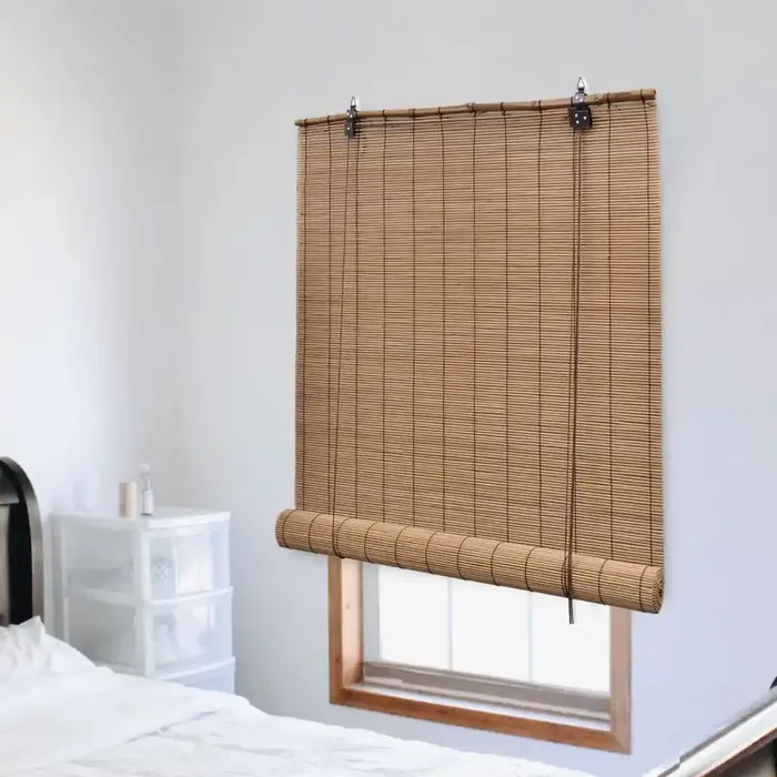 vidaXL Roller Blind Bamboo 140×220 cm Brown