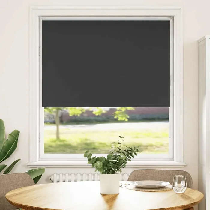 vidaXL Roller Blind Blackout Black 100×175 cm Fabric Width 95.7 cm Polyester