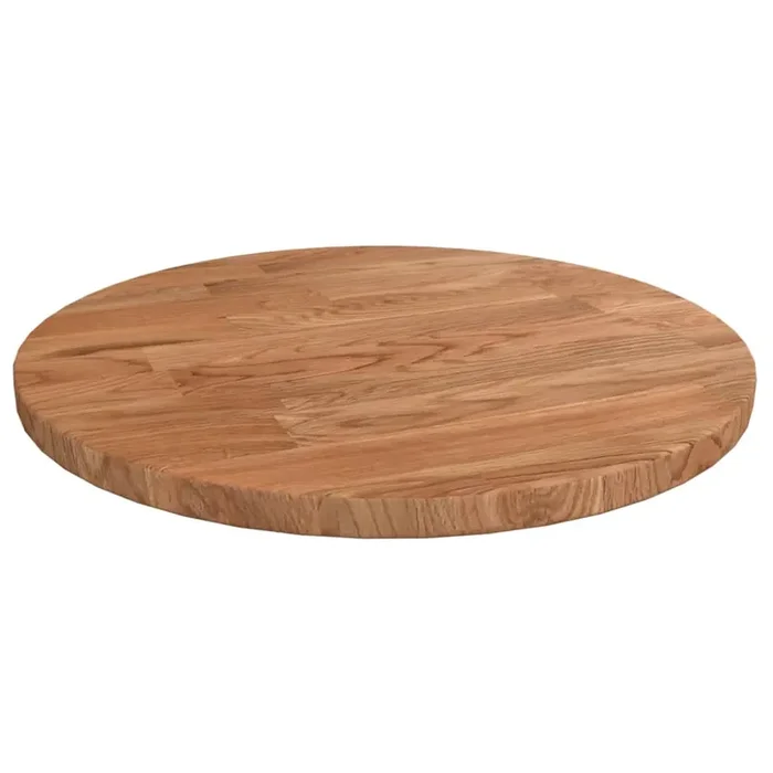 vidaXL Round Table Top Light Brown Ø30×1.5 cm Treated Solid Wood Oak