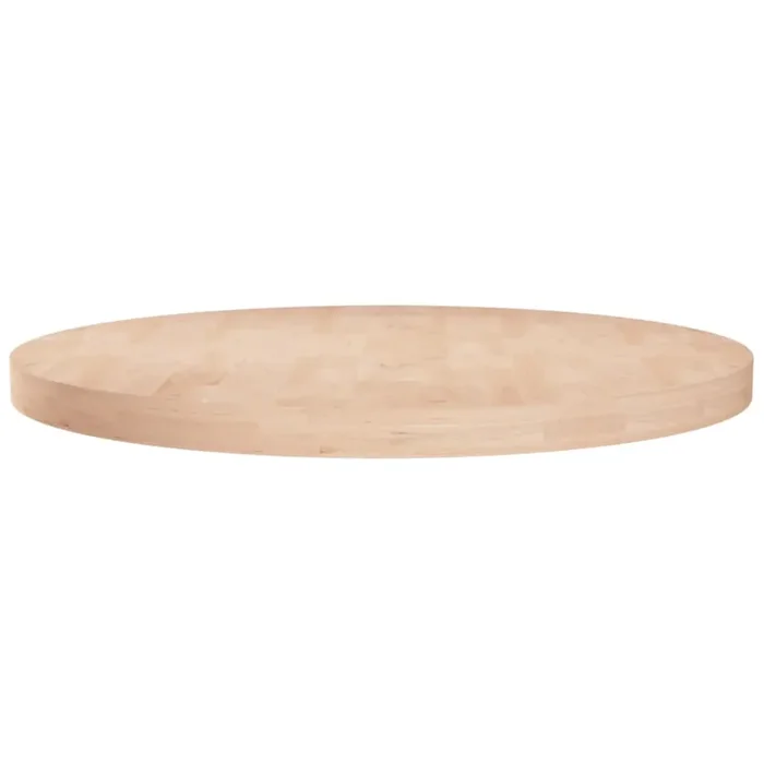 vidaXL Round Table Top Ø70×4 cm Untreated Solid Wood Oak