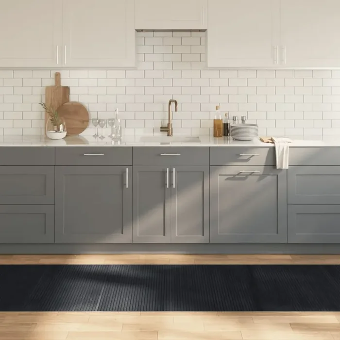 vidaXL Rug Rectangular Black 80×300 cm Bamboo