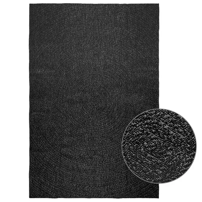 vidaXL Rug ZIZUR Anthracite 160×230 cm Jute Look Indoor and Outdoor