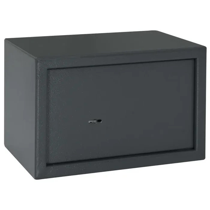 vidaXL Safe Box with Key Lock Dark Grey 20x31x20 cm Steel