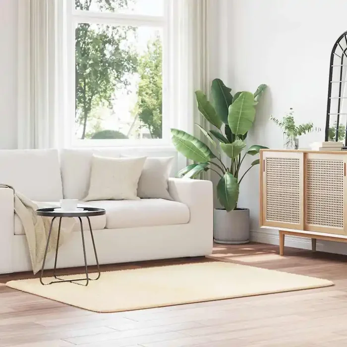 vidaXL Shaggy Rug High Pile NAVARRA Cream 120×170 cm Polyester