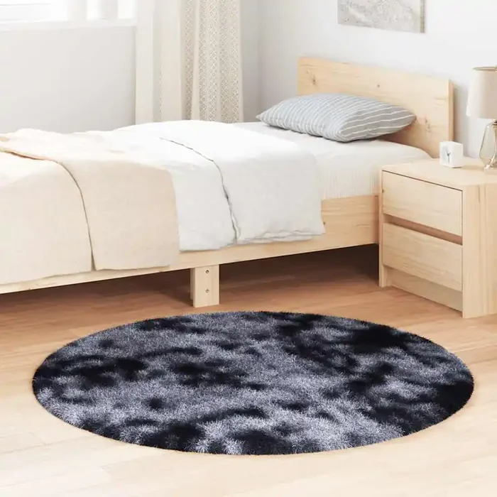 vidaXL Shaggy Rug High Pile NAVARRA Dark Grey 120×120 cm Polyester