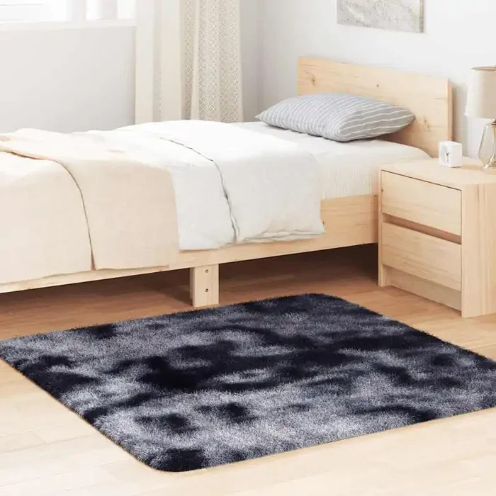 vidaXL Shaggy Rug High Pile NAVARRA Dark Grey 120×120 cm Polyester