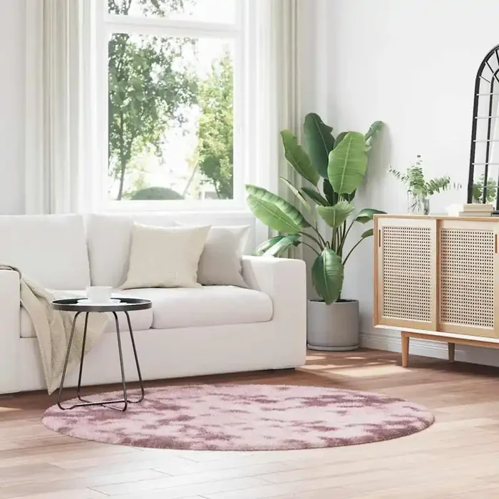 vidaXL Shaggy Rug High Pile NAVARRA Dusty Pink 160×160 cm Polyester