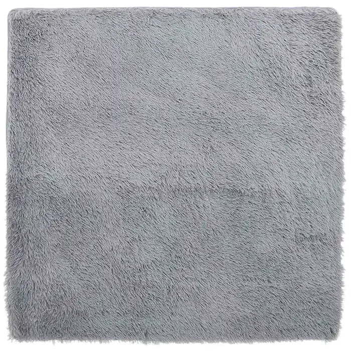 vidaXL Shaggy Rug High Pile NAVARRA Silver Grey 240×240 cm Polyester