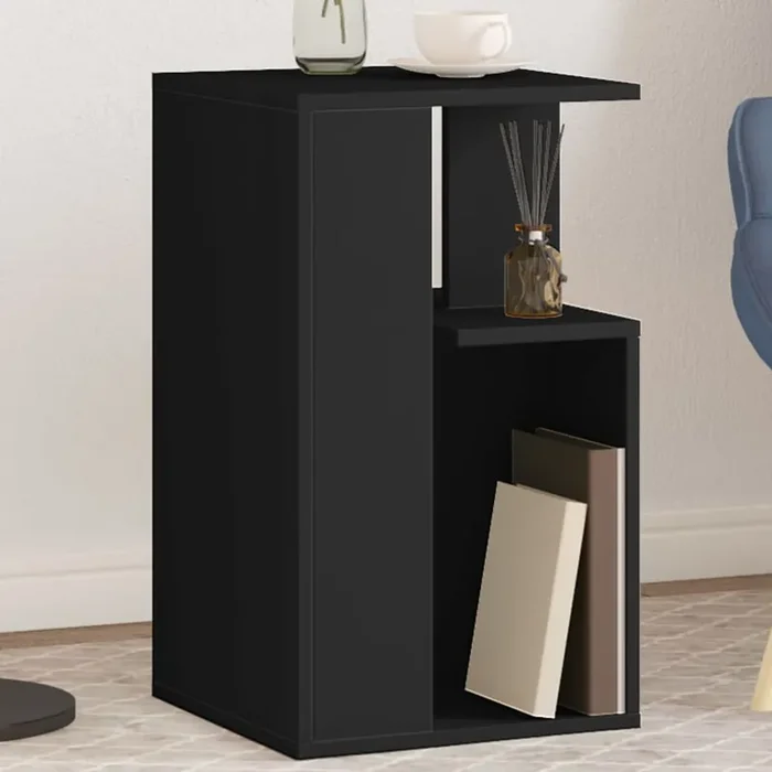 vidaXL Side Table Black 35x35x60 cm Engineered Wood