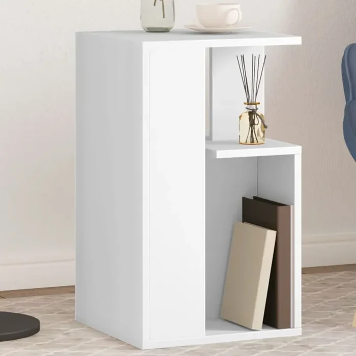 vidaXL Side Table White 35x35x60 cm Engineered Wood