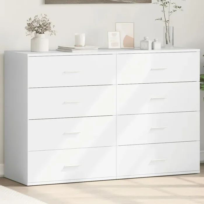 vidaXL Sideboards 2 pcs White 60x39x80 cm Engineered Wood