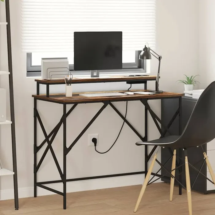 vidaXL Smoked oak 100 x 50 x 86.5 cm Engineered wood