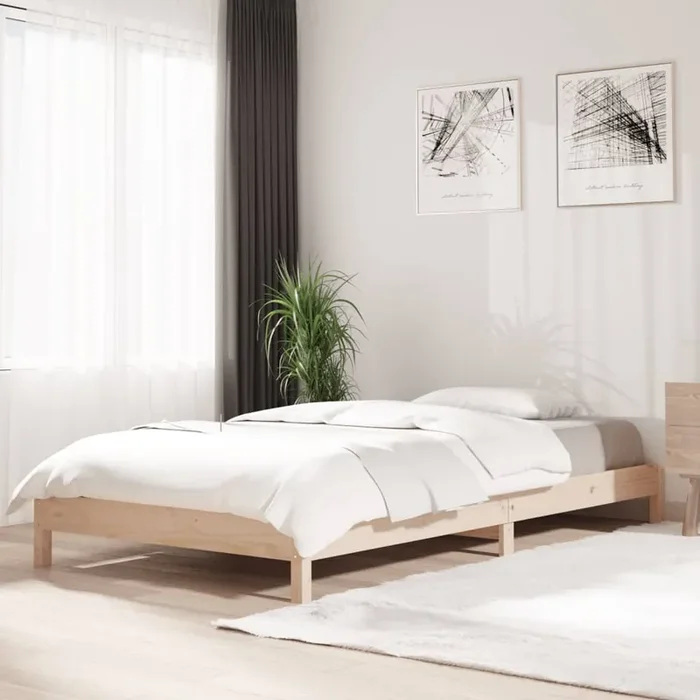 vidaXL Stack Bed without Mattress 100×200 cm Solid Wood Pine