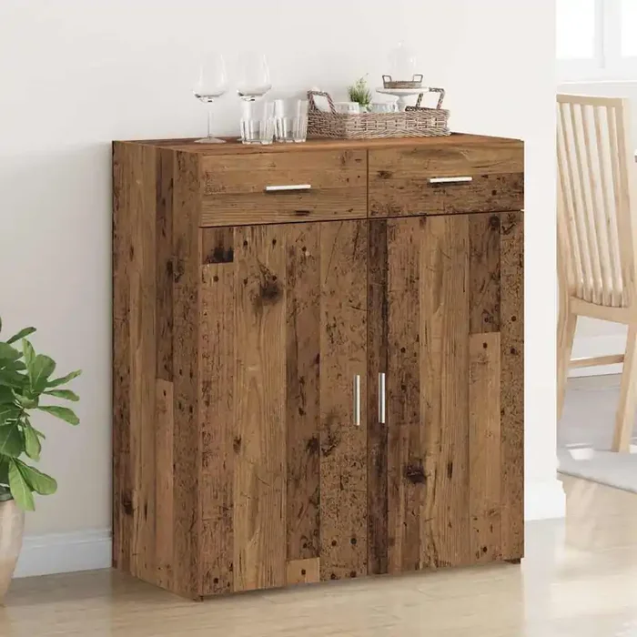 vidaXL Storage Cabinet Old Wood 80×42.5×93.5 cm Engineered Wood