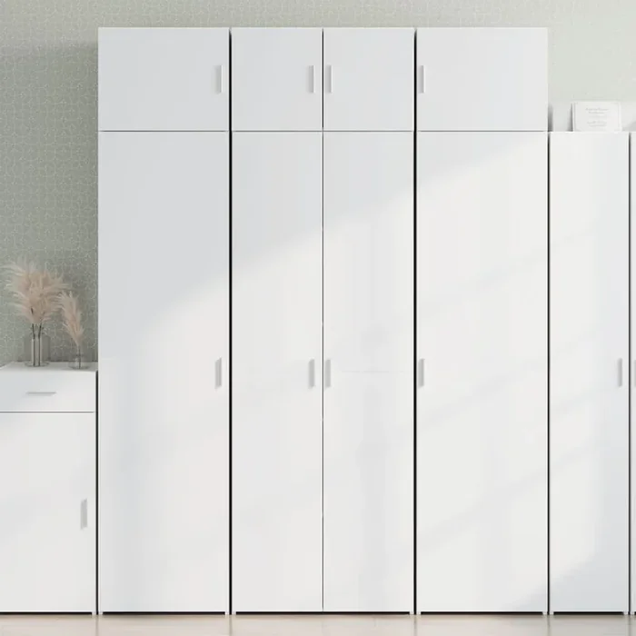 vidaXL Storage Cabinet White 70×42.5×225 cm Engineered Wood