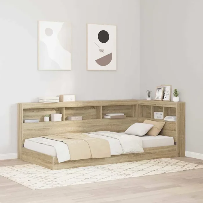 vidaXL Storage Headboard with Shelf Sonoma oak 75 cm Engineered wood