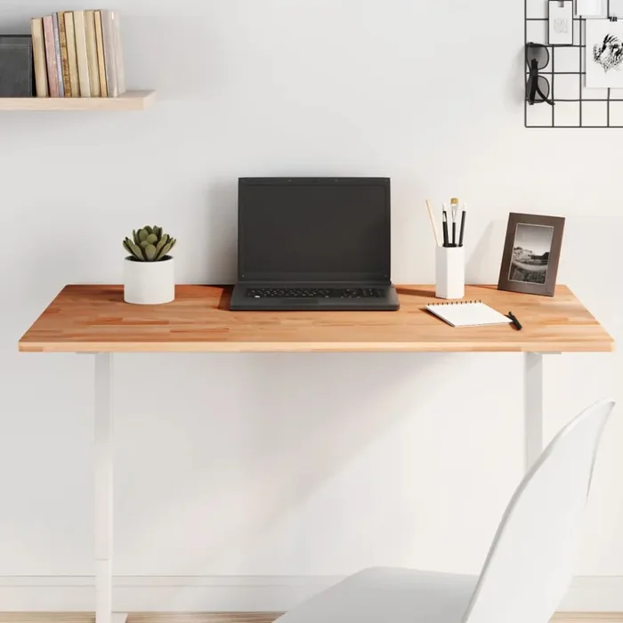 vidaXL Table Top 100x60x1.5 cm Rectangular Solid Wood Beech