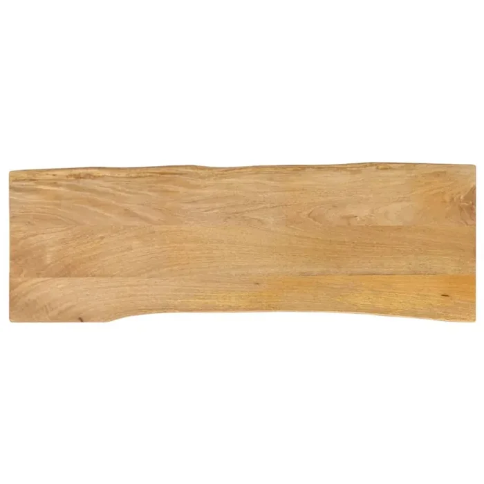 vidaXL Table Top 110x40x2.5 cm Live Edge Solid Wood Mango
