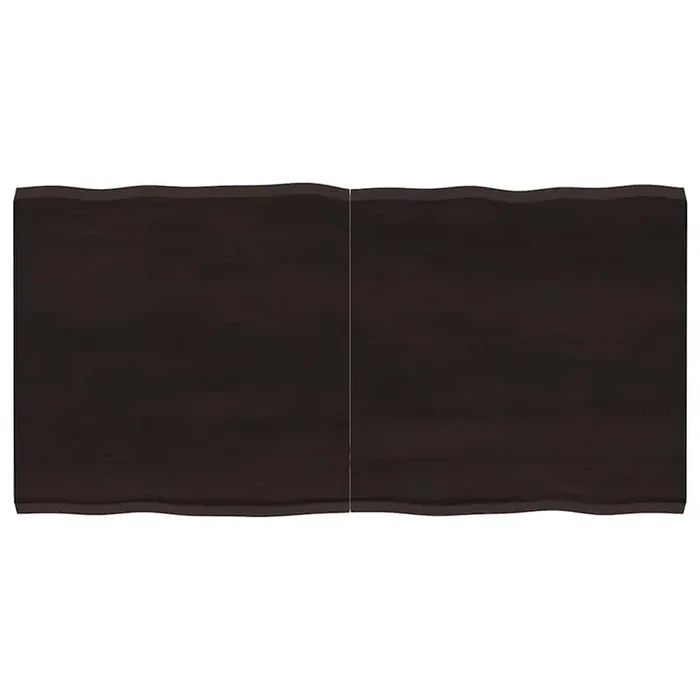 vidaXL Table Top Dark Brown 120x60x(2-4) cm Treated Solid Wood Live Edge
