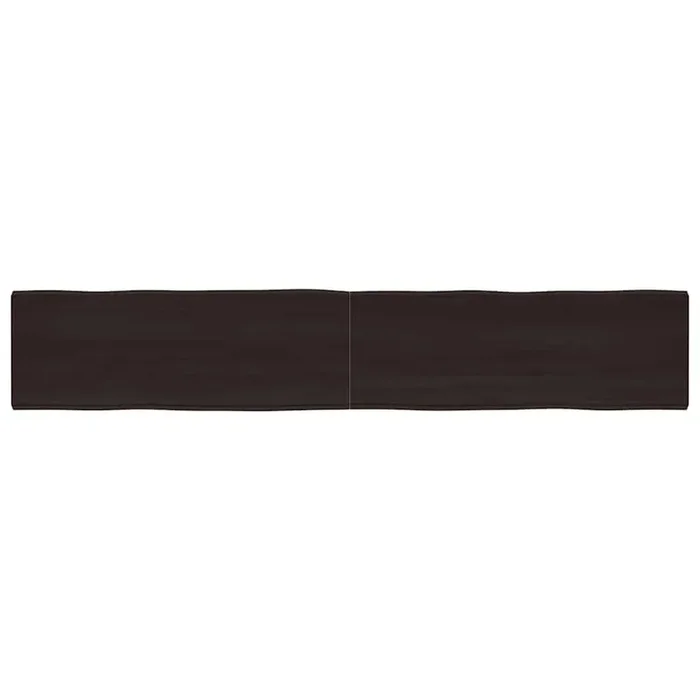 vidaXL Table Top Dark Brown 220x40x(2-6) cm Treated Solid Wood Live Edge