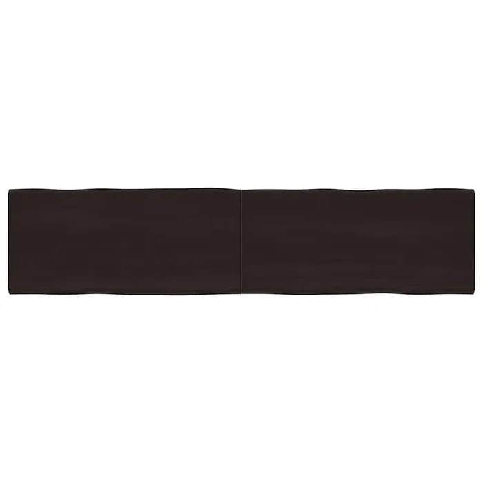 vidaXL Table Top Dark Brown 220x50x(2-6) cm Treated Solid Wood Live Edge