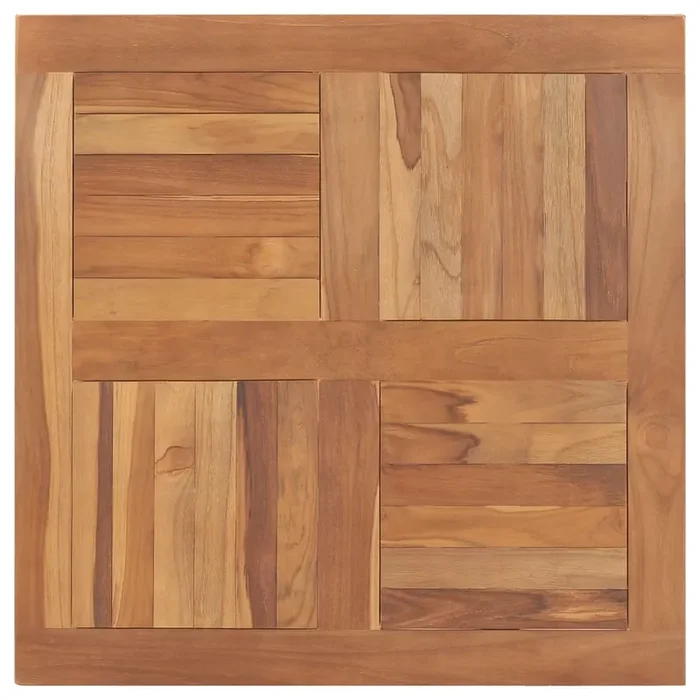 vidaXL Table Top Solid Teak Wood Square 80x80x2.5 cm