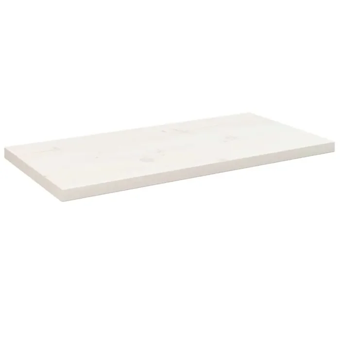 vidaXL Table Top White 80x40x2.5 cm Solid Wood Pine Rectangular