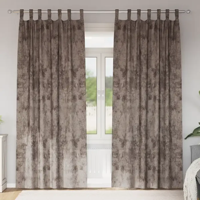 vidaXL Velvet Curtains 2 pcs with Eyelets Cappuccino 245×140 cm
