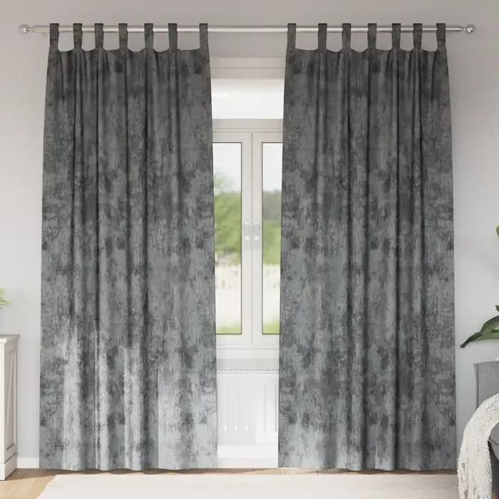 vidaXL Velvet Curtains 2 pcs with Eyelets Grey 260×140 cm