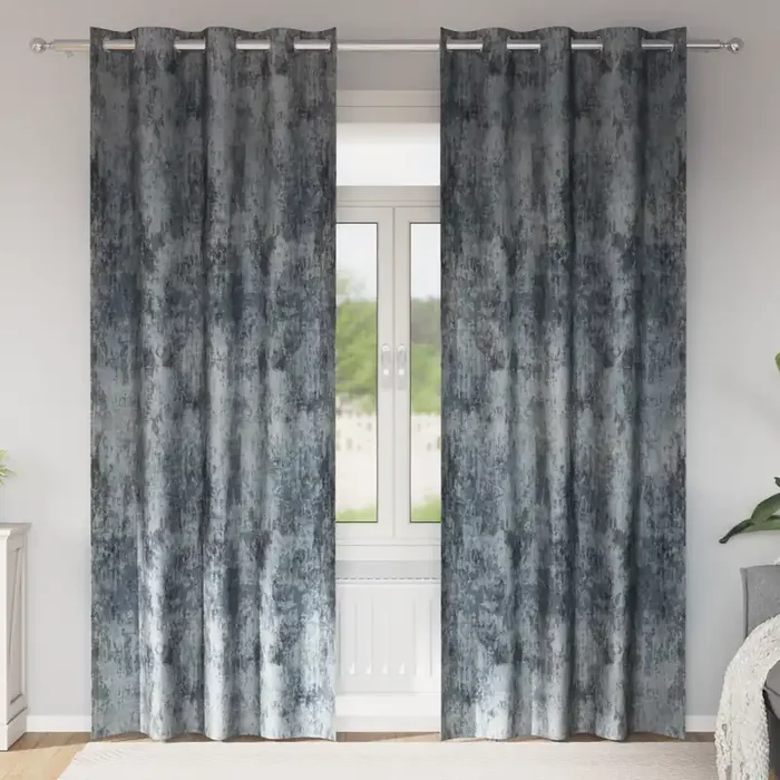 vidaXL Velvet Curtains 2 pcs with Eyelets Silver Grey 245×140 cm