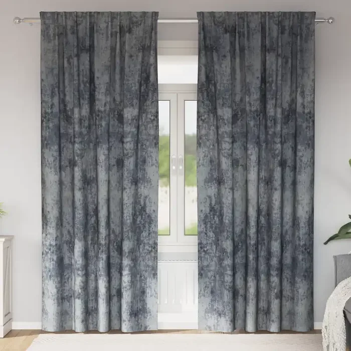 vidaXL Velvet Curtains 2 pcs with Eyelets Silver Grey 260×140 cm
