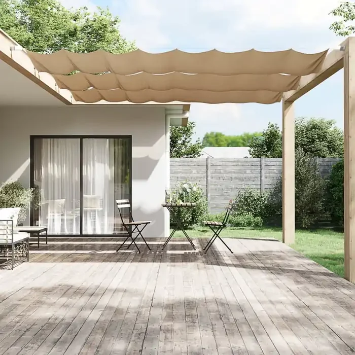 vidaXL Vertical Awning Taupe 100×1000 cm Oxford Fabric