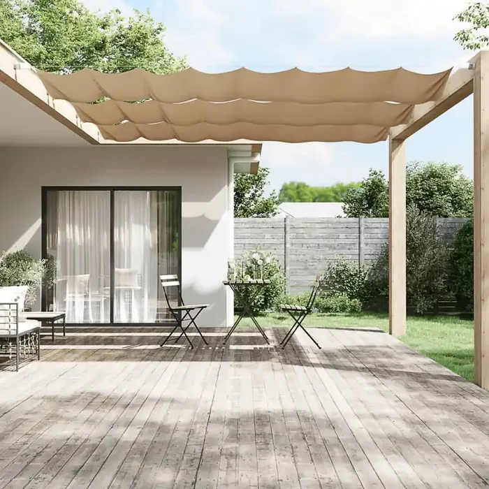 vidaXL Vertical Awning Taupe 100×1200 cm Oxford Fabric