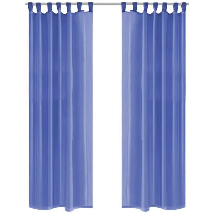 vidaXL Voile Curtains 2 pcs 140×175 cm Royal Blue