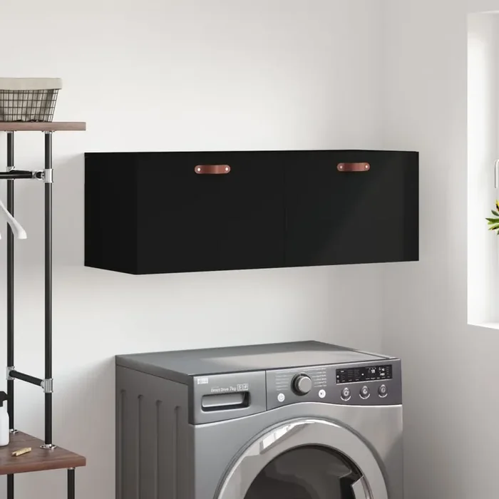 vidaXL Wall Cabinet Black 100×36.5×35 cm Engineered Wood