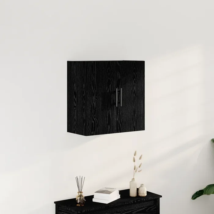 vidaXL Wall Cabinet Black Oak 60x31x60 cm Engineered Wood