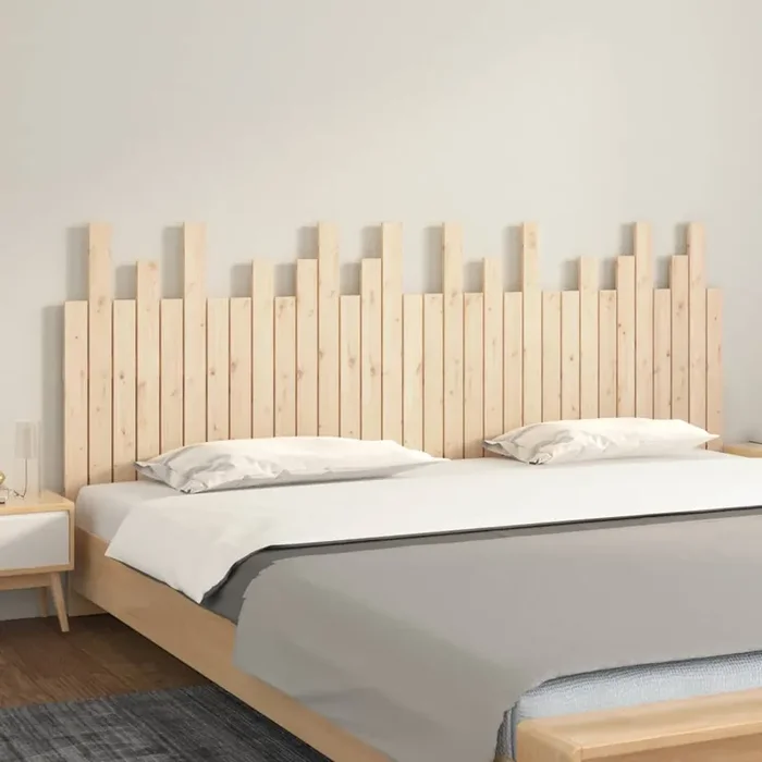 vidaXL Wall Headboard 204x3x80 cm Solid Wood Pine