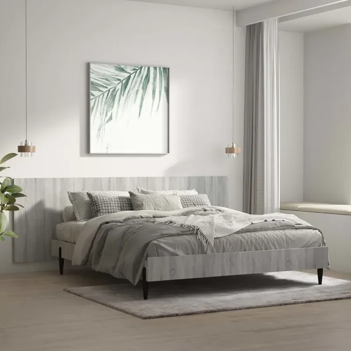 vidaXL Wall Headboard Grey Sonoma 240×1.5×80 cm Engineered Wood
